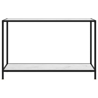 Konsolentisch Weiß 120x35x75 cm Hartglas