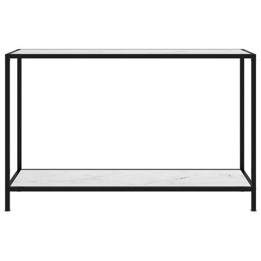 Konsolentisch Weiß 120x35x75 cm Hartglas