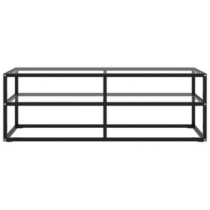 TV-skab Sort med hærdet glas 120x40x40 cm
