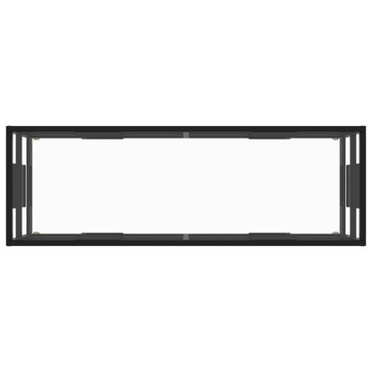 TV-skab Sort med hærdet glas 120x40x40 cm