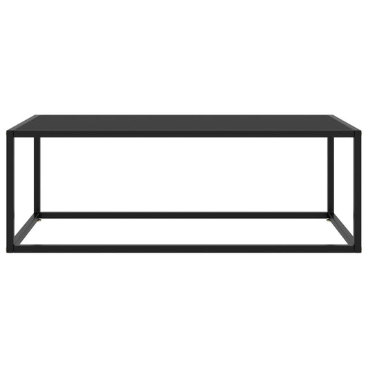 Couchtisch Schwarz mit Schwarzem Glas 100x50x35 cm