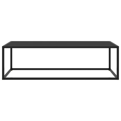 Couchtisch Schwarz mit Schwarzem Glas 120x50x35 cm