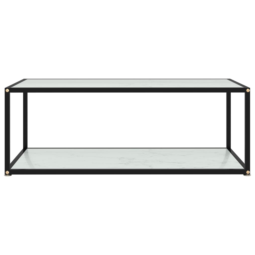 Couchtisch Weiß 100x50x35 cm Hartglas
