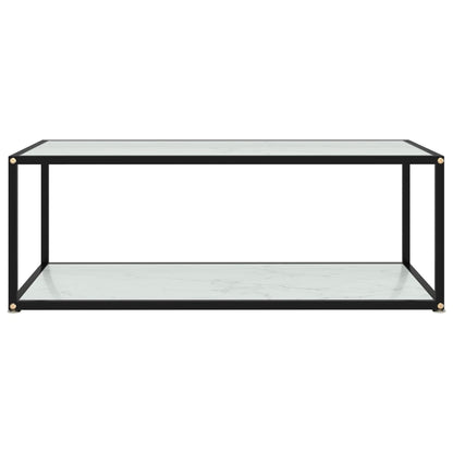 Couchtisch Weiß 100x50x35 cm Hartglas