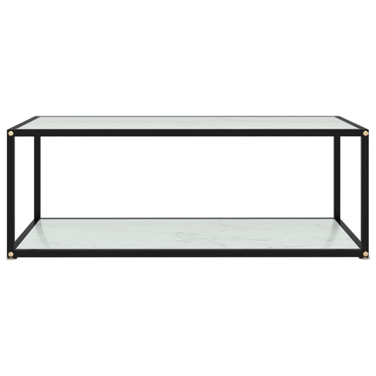 Couchtisch Weiß 100x50x35 cm Hartglas