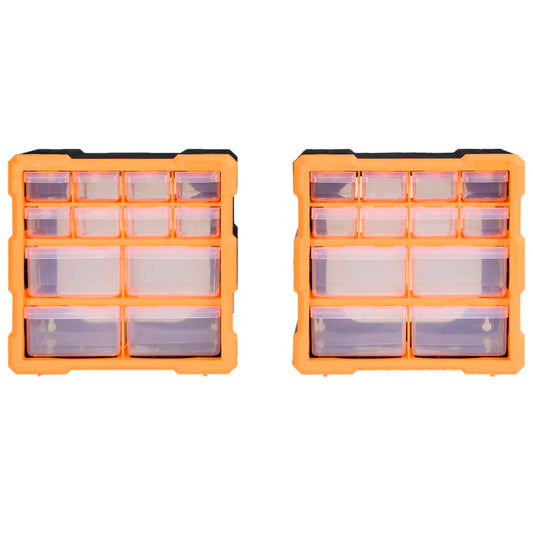 Multi-Drawer Organizer 2 stk 12 skuffer 26,5x16x26 cm