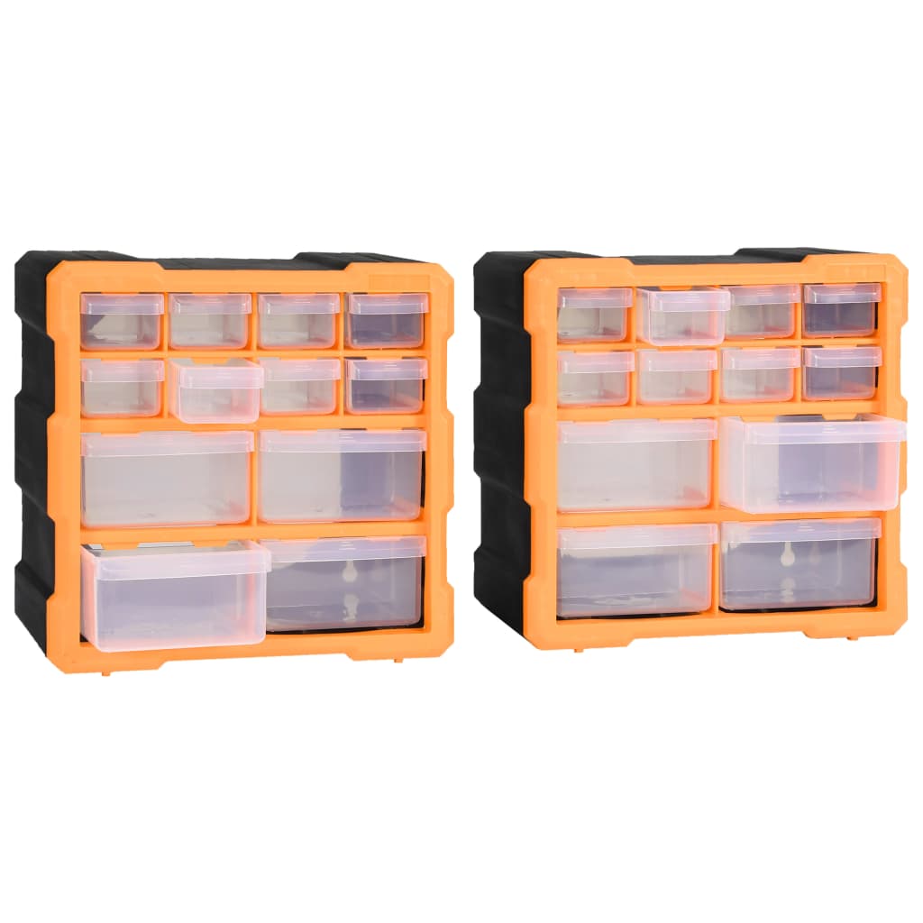 Multi-Drawer Organizer 2 stk 12 skuffer 26,5x16x26 cm