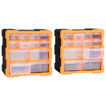 Multi-Drawer Organizer 2 stk 12 skuffer 26,5x16x26 cm