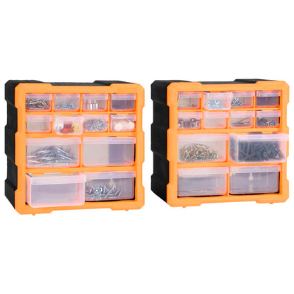 Multi-Drawer Organizer 2 stk 12 skuffer 26,5x16x26 cm