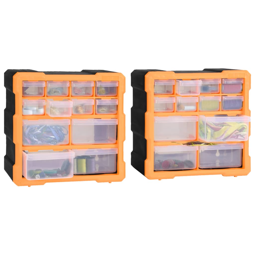 Multi-Drawer Organizer 2 stk 12 skuffer 26,5x16x26 cm