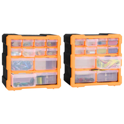 Multi-Drawer Organizer 2 stk 12 skuffer 26,5x16x26 cm