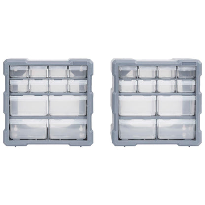 Multi-Schubladen-Organizer 2 Stk. 12 Schubladen 26,5x16x26 cm