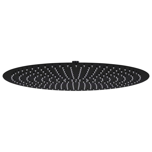 Regenbrause Edelstahl 50 cm Rund Schwarz