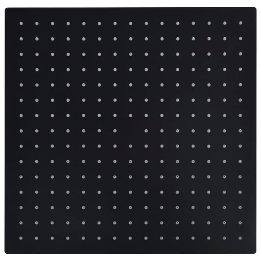 Regenbrause Edelstahl 40x40 cm Quadrat Schwarz