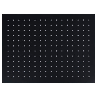 Regenbrause Edelstahl 40x30 cm Rechteckig Schwarz