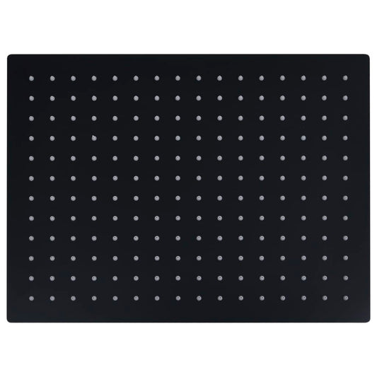 Regenbrause Edelstahl 40x30 cm Rechteckig Schwarz