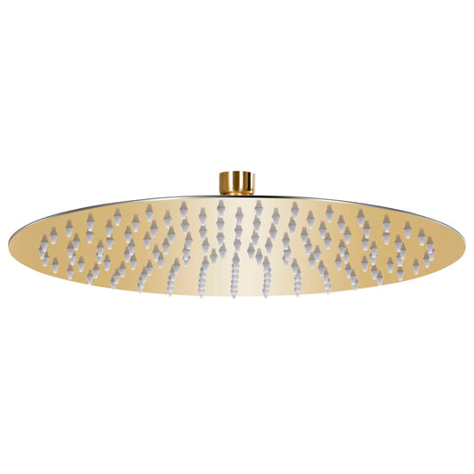 Regenbrause Edelstahl 30 cm Rund Golden