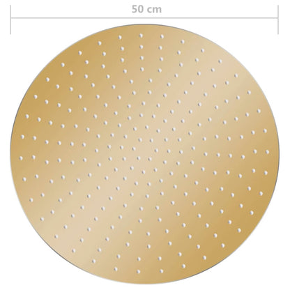 Regenbrause Edelstahl 50 cm Rund Golden