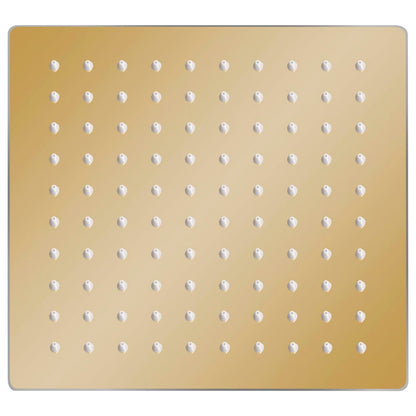 Regenbrause Edelstahl 20x20 cm Quadrat Golden