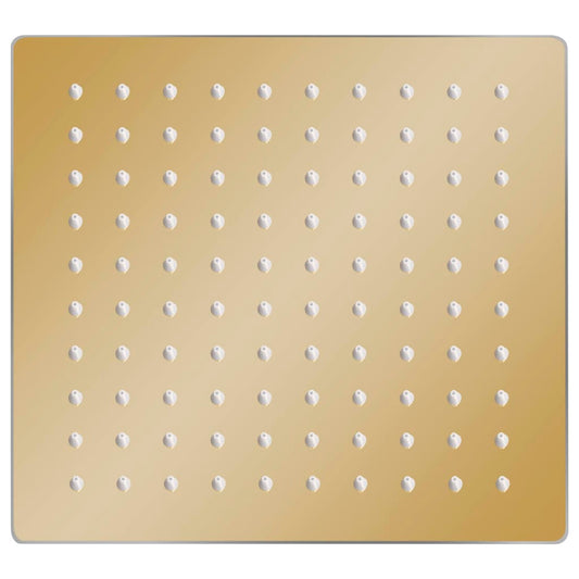Regenbrause Edelstahl 20x20 cm Quadrat Golden