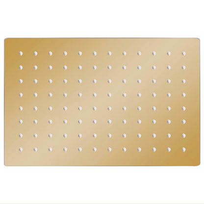 Regenbrause Edelstahl 30x20 cm Rechteckig Golden