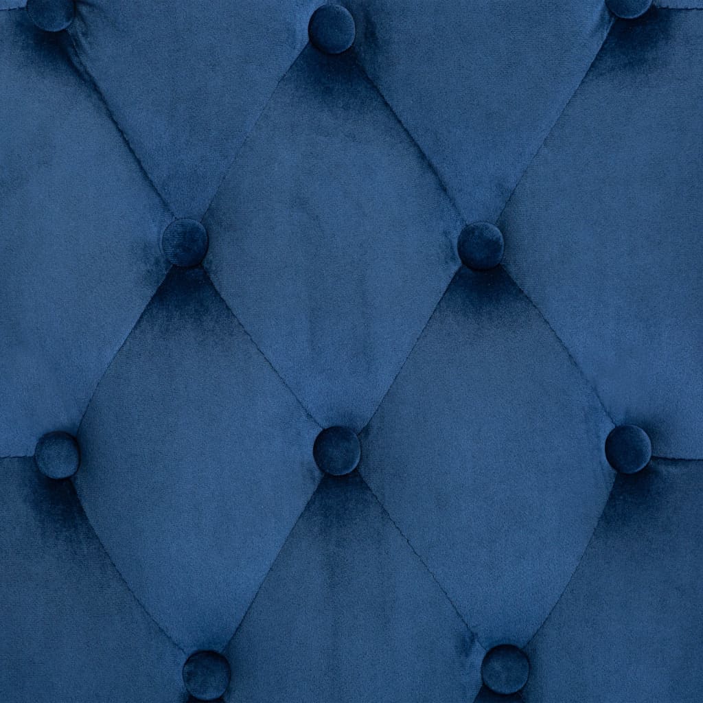 Esszimmerstühle 4 Stk. Blau Samt