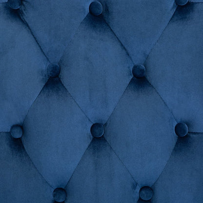 Esszimmerstühle 4 Stk. Blau Samt