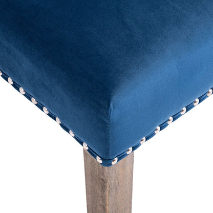 Esszimmerstühle 6 Stk. Blau Samt