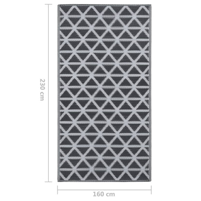 Outdoor-Teppich ARAKIL Schwarz 160x230 cm PP