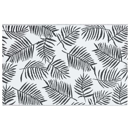 Outdoor-Teppich ARAKIL Weiß und Schwarz 80x150 cm PP