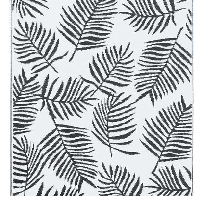 Outdoor-Teppich ARAKIL Weiß und Schwarz 80x150 cm PP
