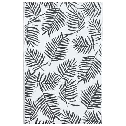 Outdoor-Teppich ARAKIL Weiß und Schwarz 160x230 cm PP