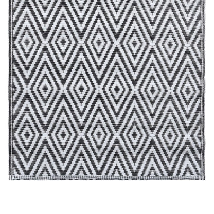Outdoor-Teppich ARAKIL Weiß und Schwarz 160x230 cm PP