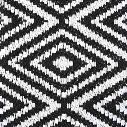 Outdoor-Teppich ARAKIL Weiß und Schwarz 190x290 cm PP