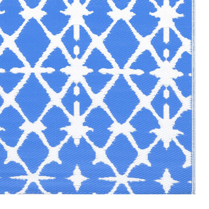 Outdoor-Teppich ARAKIL Weiß und Blau 120x180 cm PP