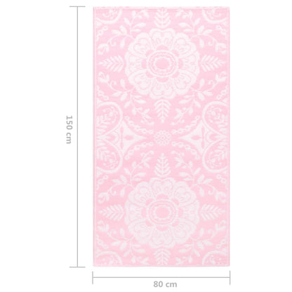Outdoor-Teppich ARAKIL Rosa 80x150 cm PP