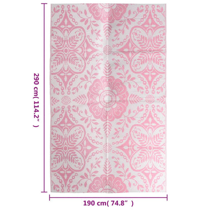 Outdoor-Teppich ARAKIL Rosa 190x290 cm PP