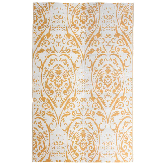 Outdoor-Teppich ARAKIL Orange und Weiß 190x290 cm PP