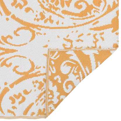 Outdoor-Teppich ARAKIL Orange und Weiß 190x290 cm PP
