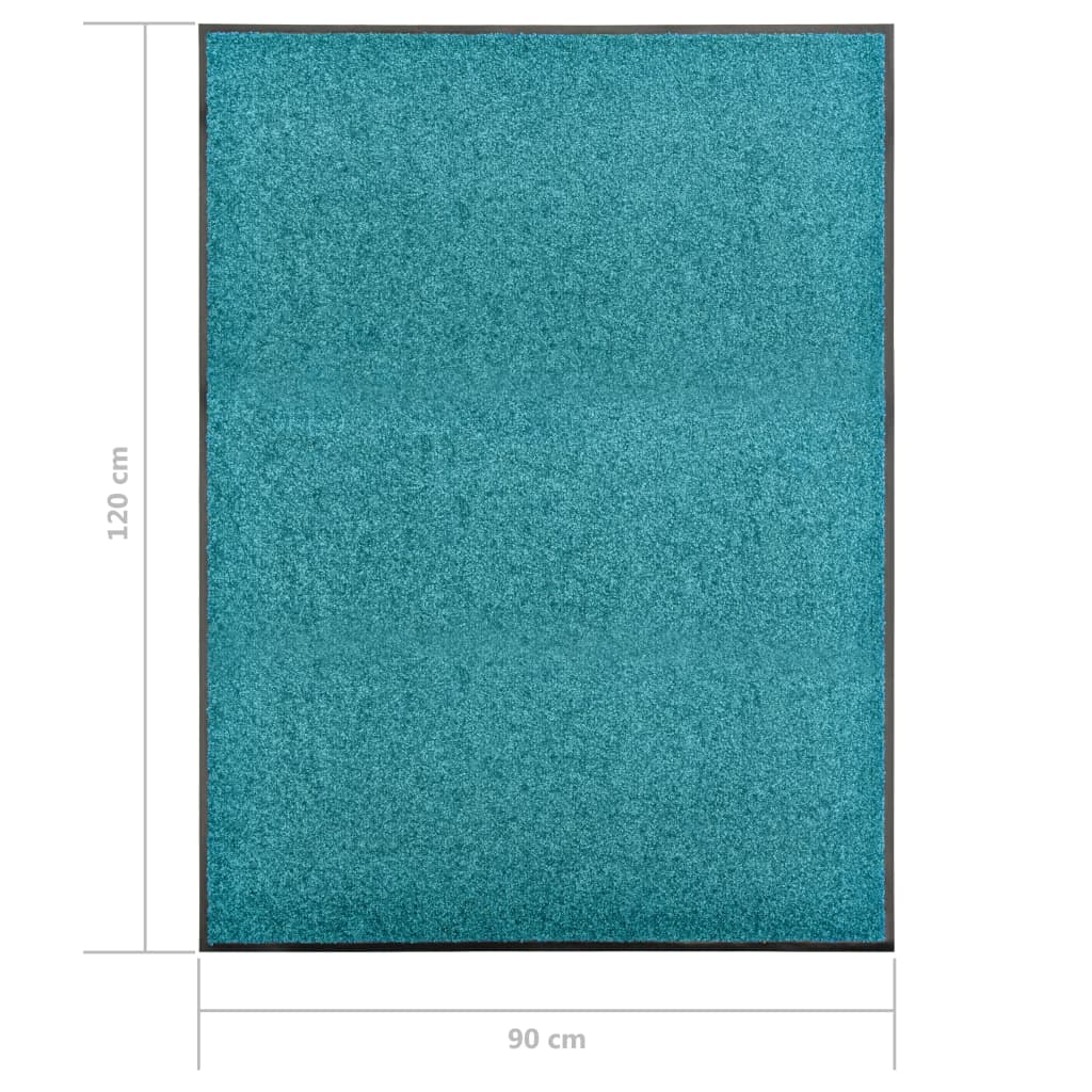 Fußmatte Waschbar Cyan 90x120 cm