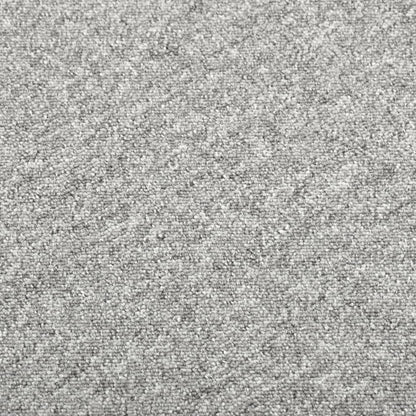 Teppichfliesen 20 Stk. 5 m² 50x50 cm Hellgrau