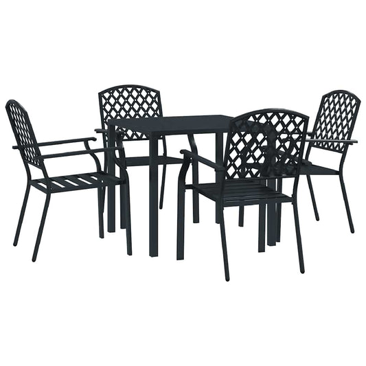 Gartenstühle 4 Stk. Mesh-Design Stahl Anthrazit