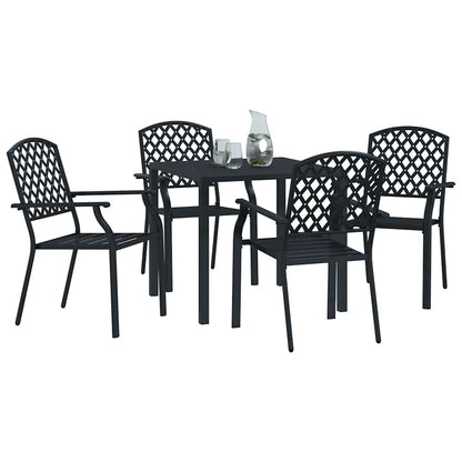 Gartenstühle 4 Stk. Mesh-Design Stahl Anthrazit