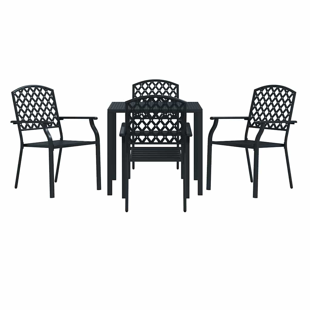 Gartenstühle 4 Stk. Mesh-Design Stahl Anthrazit