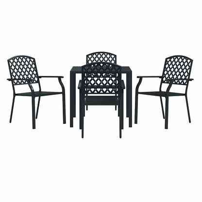 Gartenstühle 4 Stk. Mesh-Design Stahl Anthrazit
