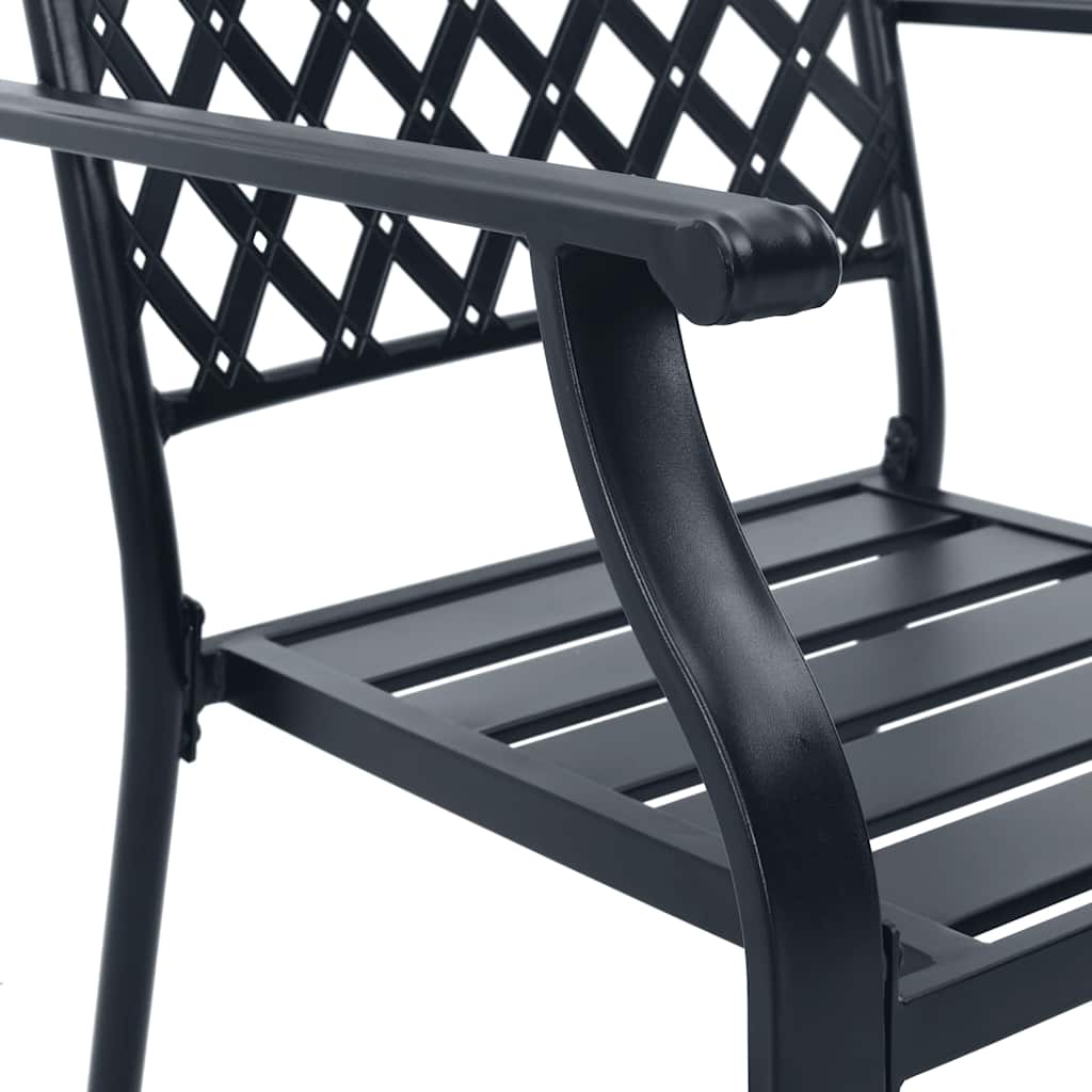 Gartenstühle 4 Stk. Mesh-Design Stahl Anthrazit