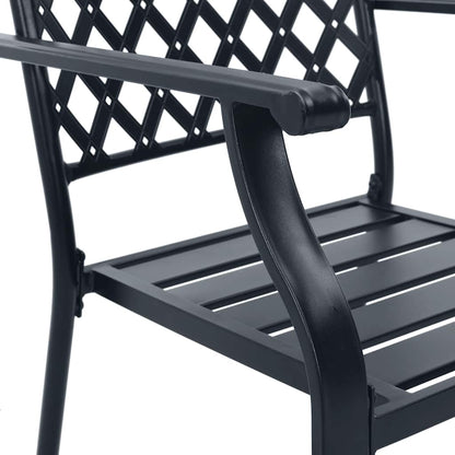 Gartenstühle 4 Stk. Mesh-Design Stahl Anthrazit