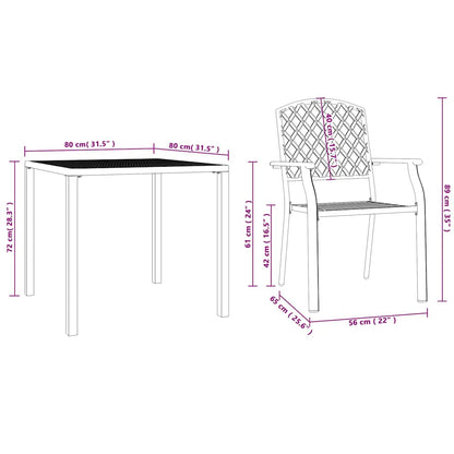 Gartenstühle 4 Stk. Mesh-Design Stahl Anthrazit