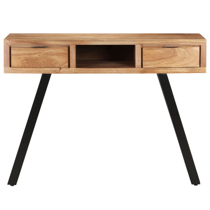 Schreibtisch 107x45x79 cm Massivholz Akazie Lebendige Kanten