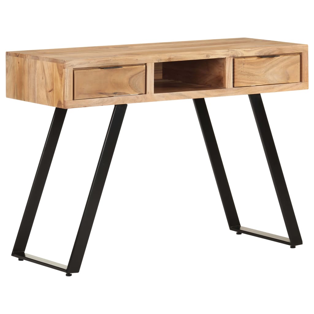 Schreibtisch 107x45x79 cm Massivholz Akazie Lebendige Kanten